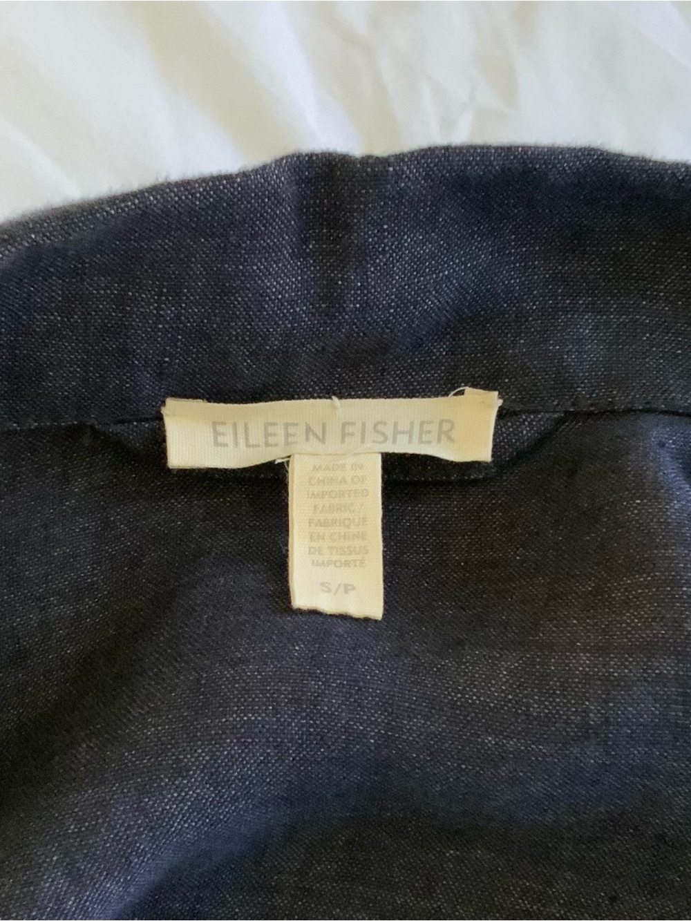 Blue Button-Front Linen Jacket - Picture 4 of 4